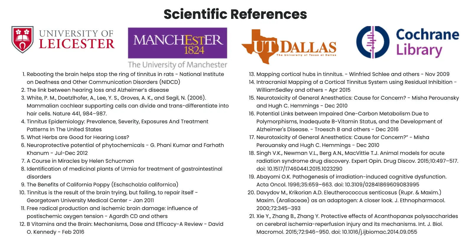 Scientific References